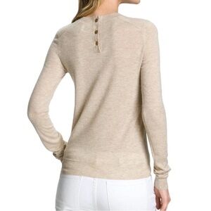 Tory Burch lightweight Beige wool Long Sleeve Sweater sz small